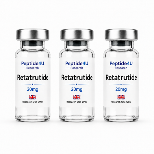 Retatrutide 20mg pack of 3 product image – Peptides4U Research